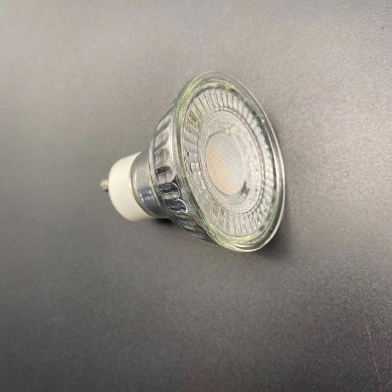 New Product Hot Sale Transparent LED Bulb Light GU10 38 Degree Glass Housing LED Lamp Light 5W LED Bulb with CE RoHS ERP Approval for Indoor Lighting