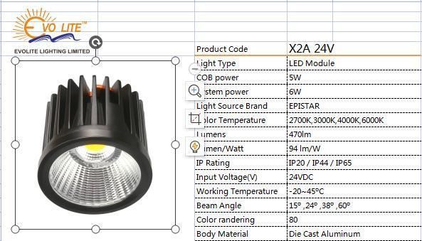 High Quality 6W COB MR16 GU10 Down Light LED Module