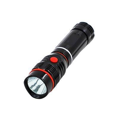 LED COB Flashlight Battery Powered with Magnet Black Body Stretchable