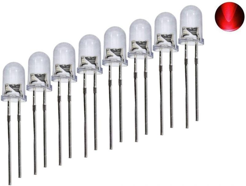 5mm Round LED Common Cathode LED Diode Light Round 20mA Super Bright Bulb Lighting Lamp Electronic Components Light Emitting Diodes