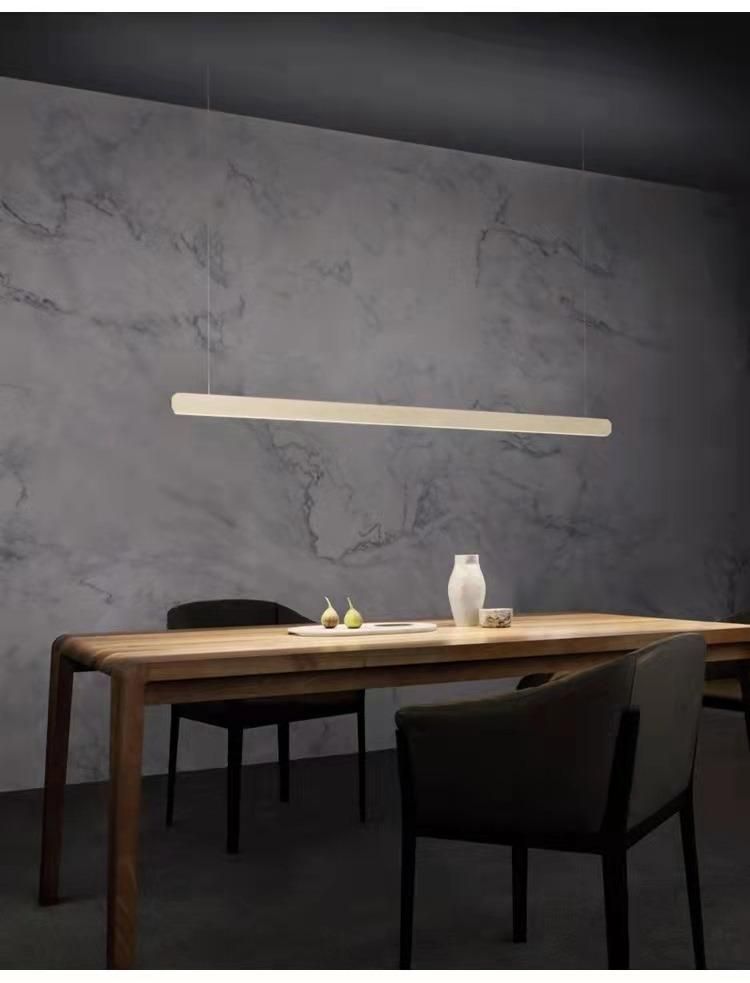 Zhongshan Light Luxury Table Restaurant Bar Long Office Industrial Black LED Pendent Light Lamp
