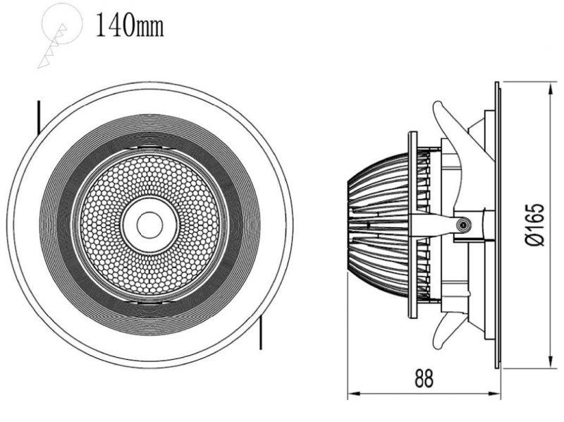 Louis Geer High Performance Aluminum 220V 12W 15W 18W Indoor Living Room Recessed LED Spot Light