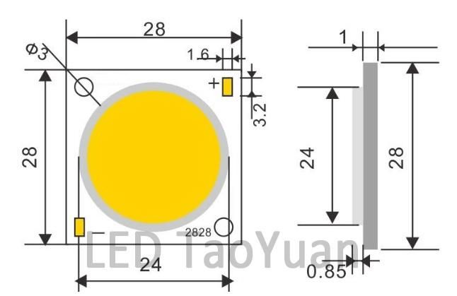 High Lumen Pure White 50W COB Chip LED Array