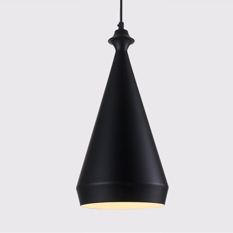 E27 Antique Brass and Wood Drop Pendant Lamp