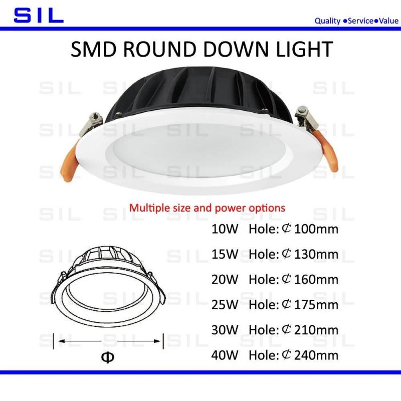 Wholesale Round 40W LED Panel Downlight White Recessed Ceiling Light for Room Office Lighting