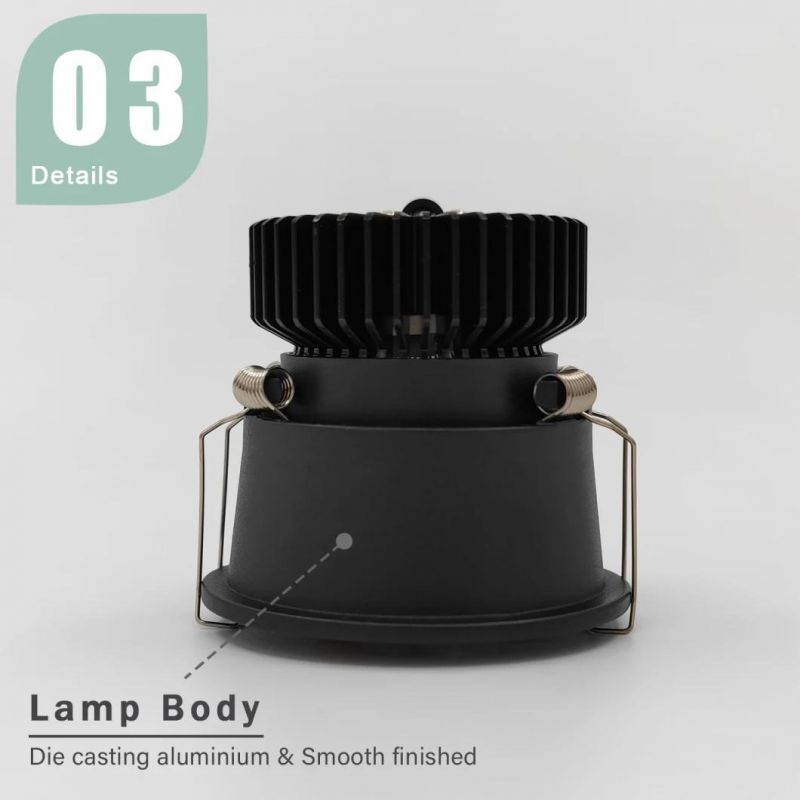 High Lumen COB Downlight Hotel Project LED 7W Spot Bulb Lamp Recessed COB Spotlight Down Light