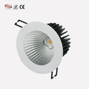 High CRI IP44 Recessed Ceiling Fixture 12W COB LED Downlight with 90mm Cut out