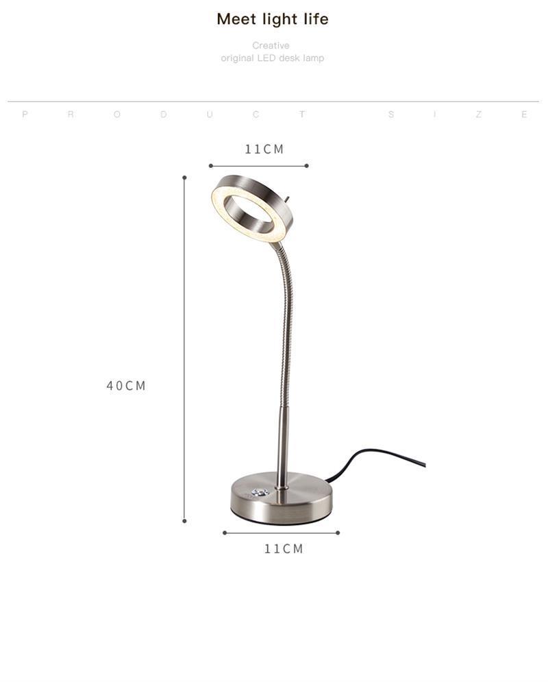 New Design Reading Lamp Modern Art Simple LED Star Ring Table Light