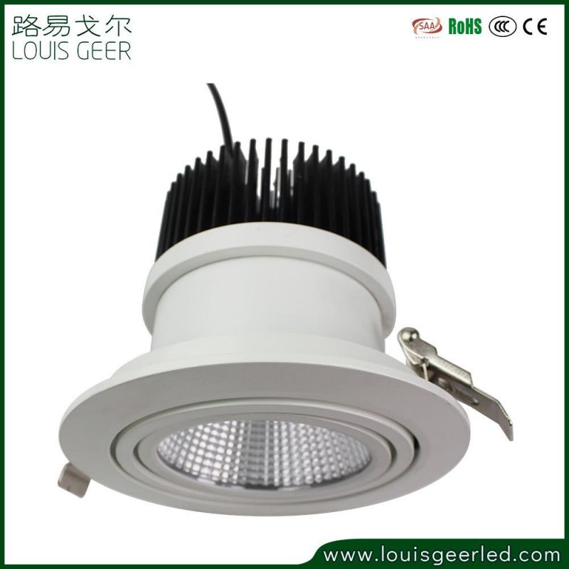 Dimmable Angle Rotatable LED Ceiling Spot Light 30W 34W Round/Square LED Recessed Downlight with AC 85-265V LED Driver