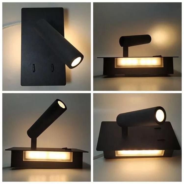 Simple Modern Design Adjustable LED Bedside Wall Lamp Indoor Reading for Bedroom Wall Lamp