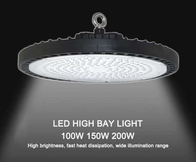100W-200W LED High Bay Light Cheap UFO Lamp Warehouse Ceiling Workshop Garage Industrial Lighting