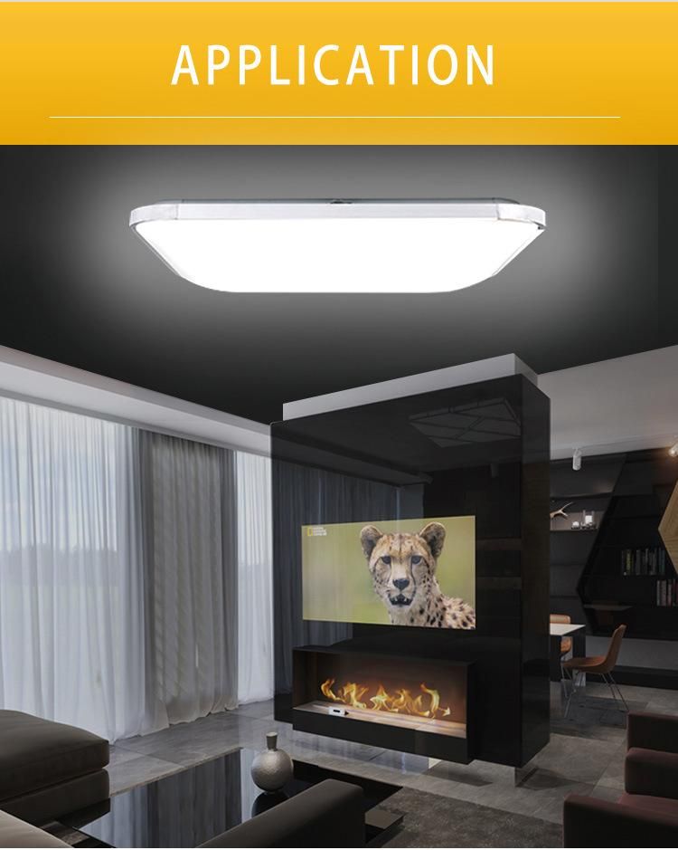 RGB Smart Ambient Light Square Flush Mount LED Ceiling Light for Living Room Office