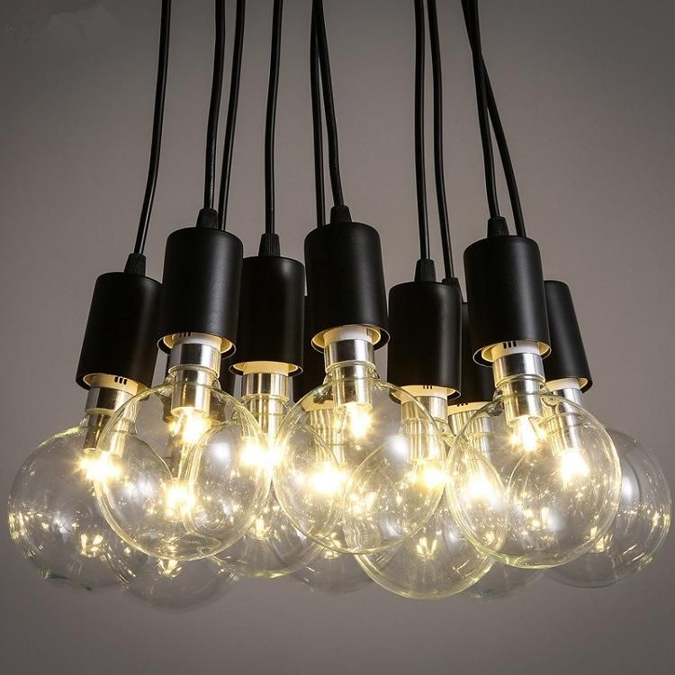 Industrial Pendant Lighting Adjustable DIY Vintage Style Spider Semi 12 Heads Ceiling Light