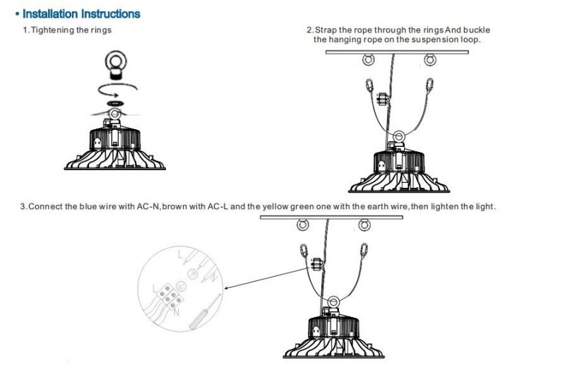 Warehouse IP65 Industrial Lighting 100W 150W 200W LED UFO High Bay Light