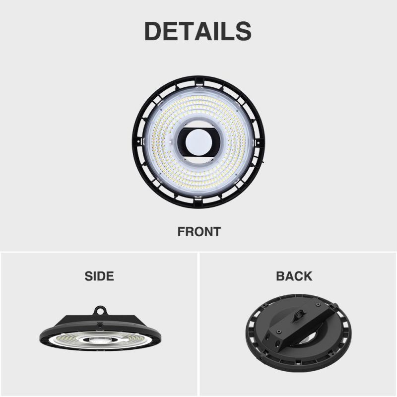 Industrial Warm Cold White 4000K~5700K Waterproof IP65 UFO Highbay with Driver