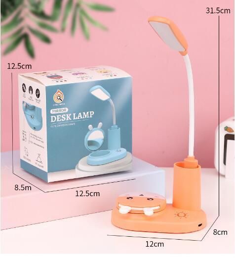 Mini Makeup LED Desk Light with Mirror Pen Holder