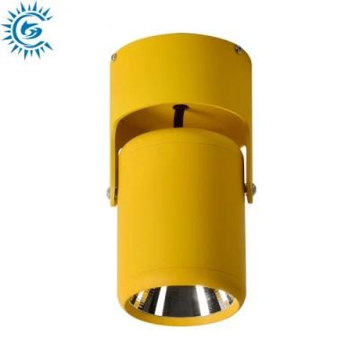 7W 12W 3000K 6000K CCT Dimmable Indoor Commercial COB LED Down Lighting Surface Mounted Light Ceiling Track Spotlighting