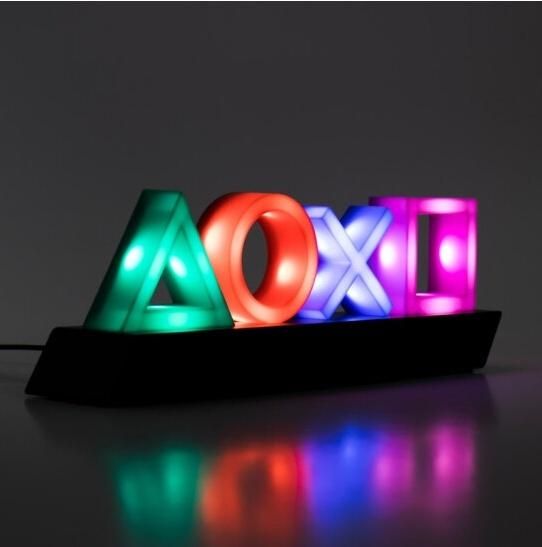 Fashionable Ornamental Sparkling LED PS4 Icon Light Decoration Accessories