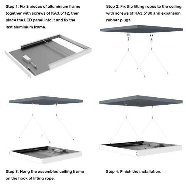 Surface Mounted LED Panel Frame Kit for 600*600 620*620 LED Panel Light