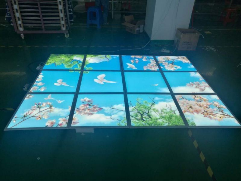 Artifical Skylight Blue Sky Design Decorative LED Ceiling Panel Light 600X600