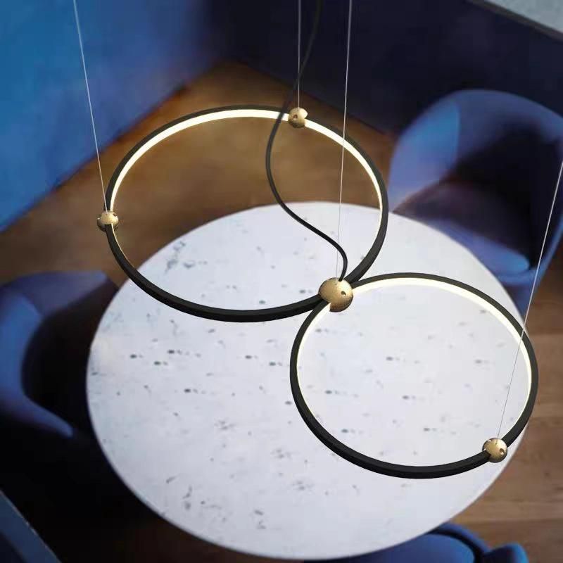 Masivel Lighting Modern Ring LED Pendant Light for Kitchen Decorative Chandelier Light