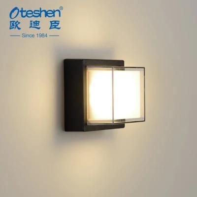 IP65 PC Outdoor Garden 12W Wall Light Square Light