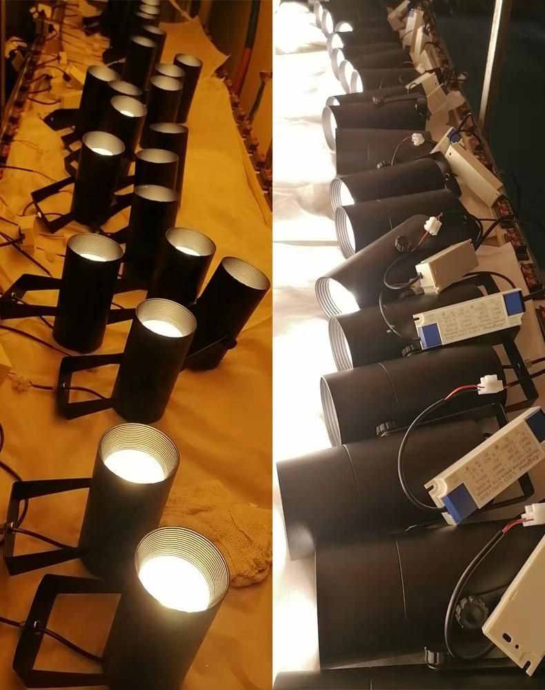 Zhongshan Factory Customized Rail Lamp Surface Mounted Spotlight Adjustable LED Track Lights for Interior Shop Lighting