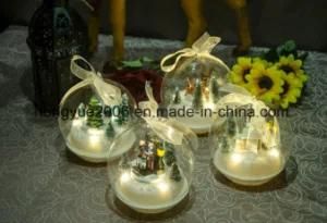 Different Figures Decorative LED Glass Ball Light with Christmas Music