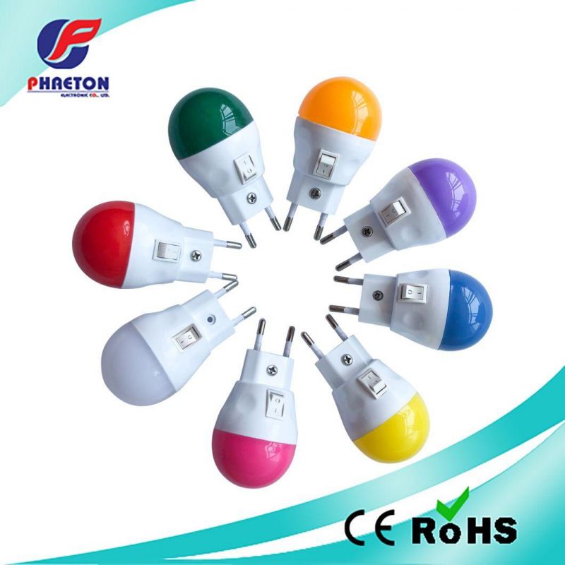 Colorful LED Night Bulb with Switch