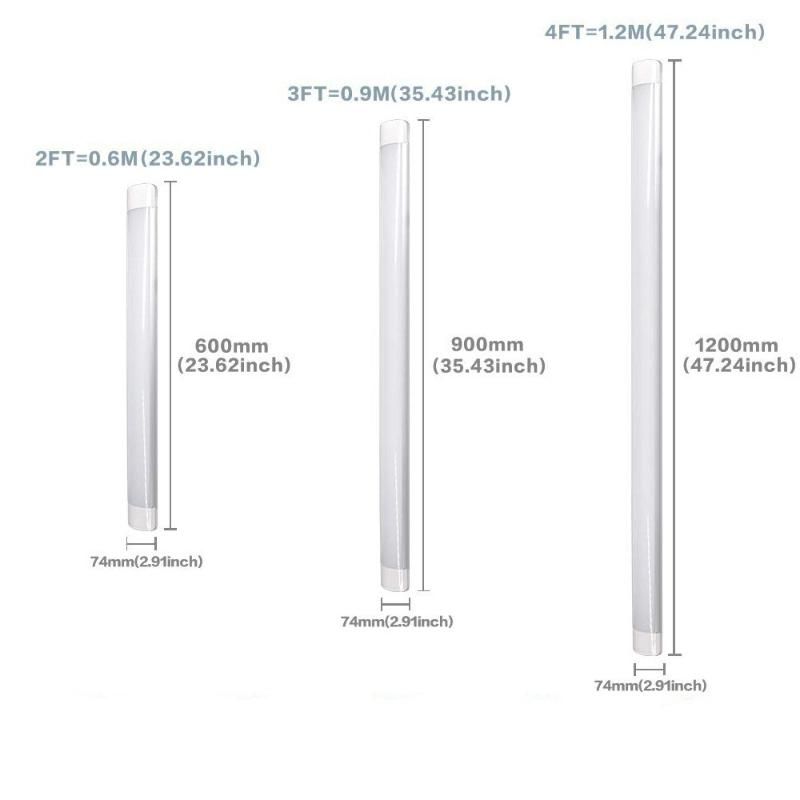 Indoor Large Size Round Tube Set Ceiling Mounted LED Linear Lighting Fixture Tri Proof Lamp IP65