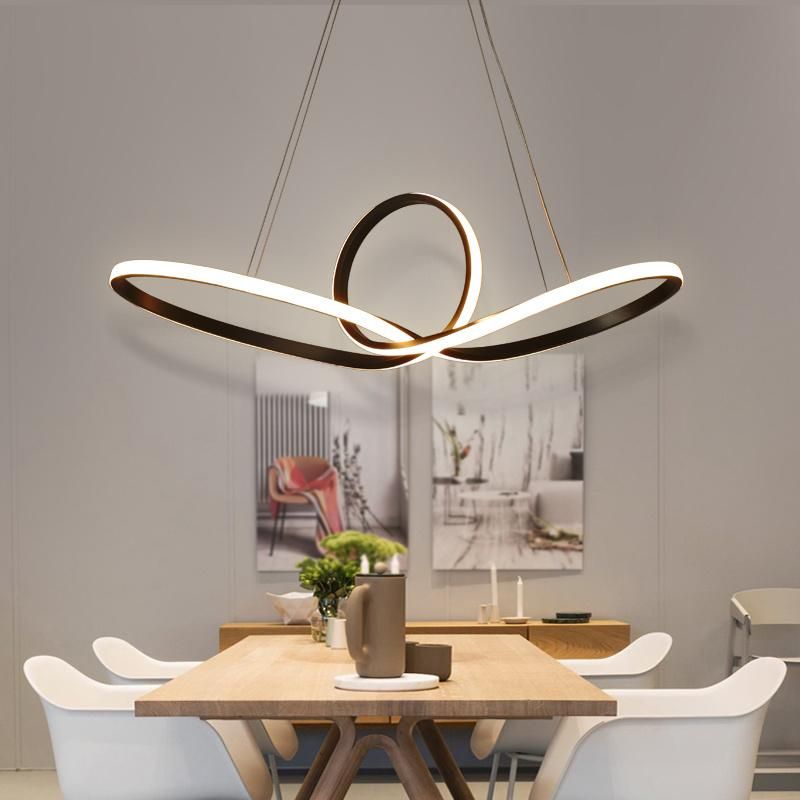 Modern Nordic Flower Design Hanging Dimmable Aluminum Chandelier Acrylic LED Pendant Lamp