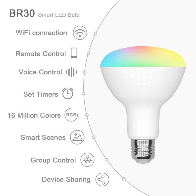 Tuya Smart LED Light Bulb RGB+CCT Smart Bulb 12W