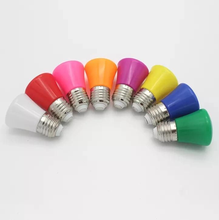 Outdoor Garden Party Lights A60 LED Light Bulbs E27 B22 Plastic LED Bulb E27 Color