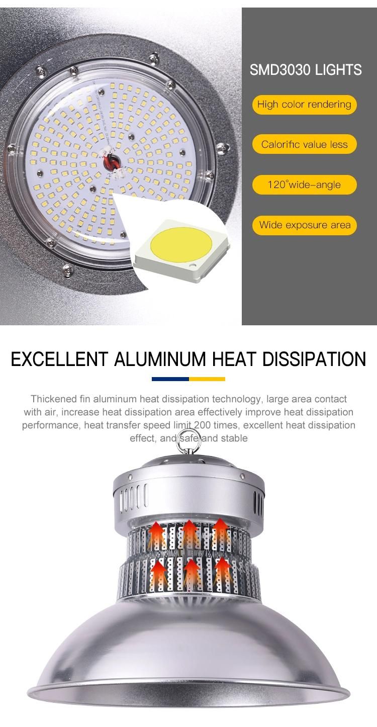 Aluminum Housing 50W 100W 150W 200W LED High Bay Light