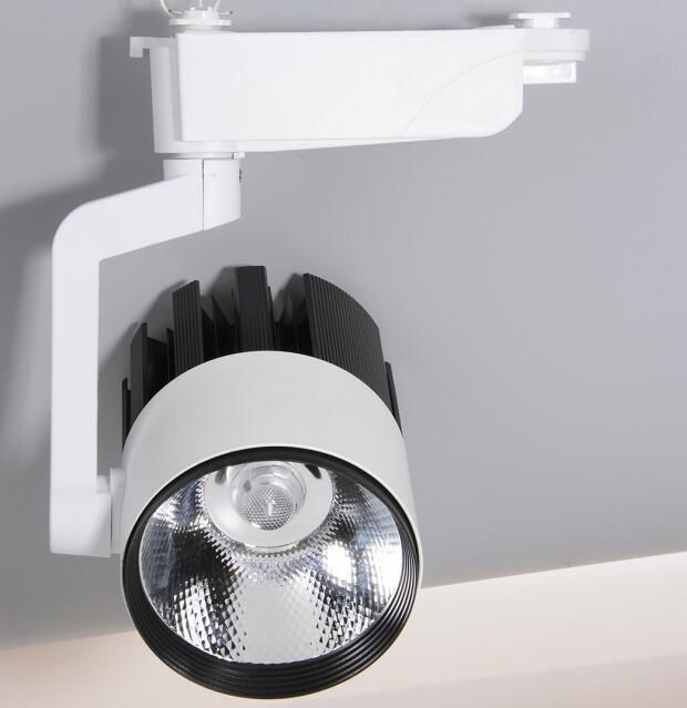 30W COB Track Lighting Adjustable LED Ceiling Spotlight 4000K Nature White