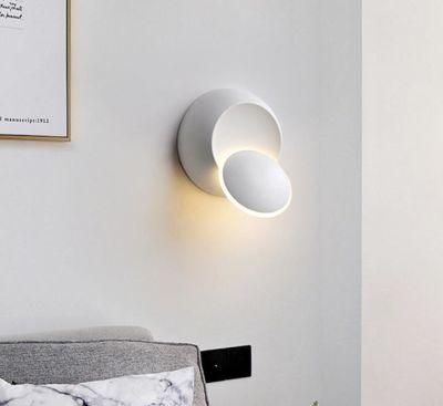 Simple LED Wall Lamp Creative Rotating Nordic Wall Lamp Creative Bedroom Bedside Lamp