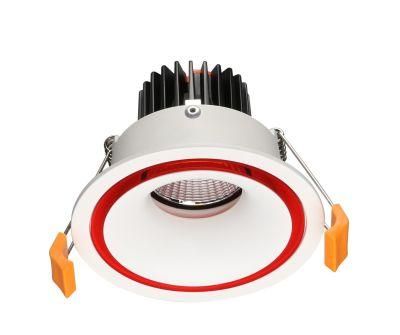 Red Acrylic Aluminum Material LED Downlight Fitting COB LED Downlight Module