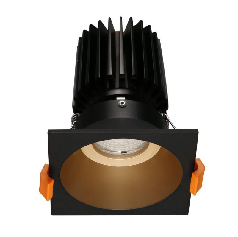 Black Golden Square LED Downlight Mounting Ring COB LED Downlight Module