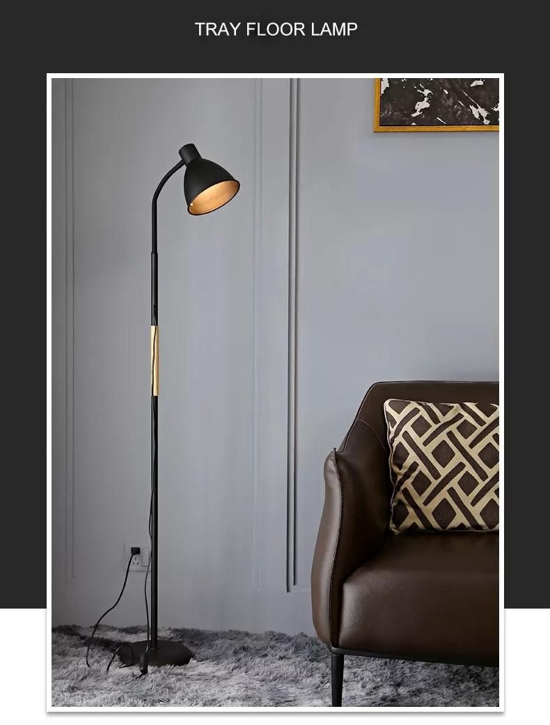 Amazon Lighting Nordic Design Modern Room Fabric Wood Standing Gray Art Lights LED Floor Lamps