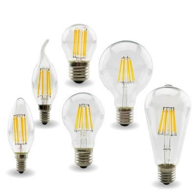 E27 E14 Retro Edison LED Filament Bulb Lamp AC220V Light Bulb C35 G45 A60 St64 G80 G95 G125 Glass Bulb Vintage Candle Light