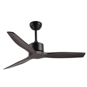 Modern Simple 42 Inch, 52 Inch, 60 Inch Ceiling Fan 3 Solid Wood Blades DC Motor Remote Control Ceiling Fan with Light