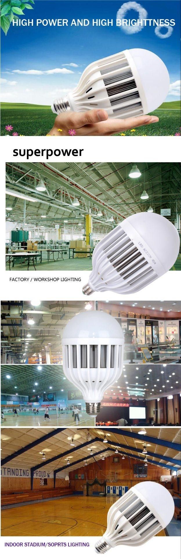 LED Bulb Cage Single Lamp 20W60W30W High Power E27 Screw High Wattage Energy Saving Bulb