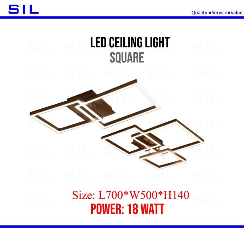 Hot Sale Direct Factory Price 36W Home Indoor LED Ceiling Lighitng Super Gold Ring Square Lamp Pendant Lights Modern LED Chandelier