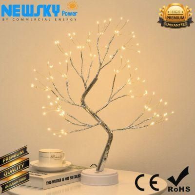 20&quot; Tabletop USB/Battery Christmas Artificial Table Night Lights 108 LED Sparkly Tree Lamp for Home Wedding