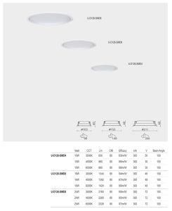 Indoor 16W LED Recessed Ceiling Round LED Downlight Cold White 5000K Aluminum LED Downlight