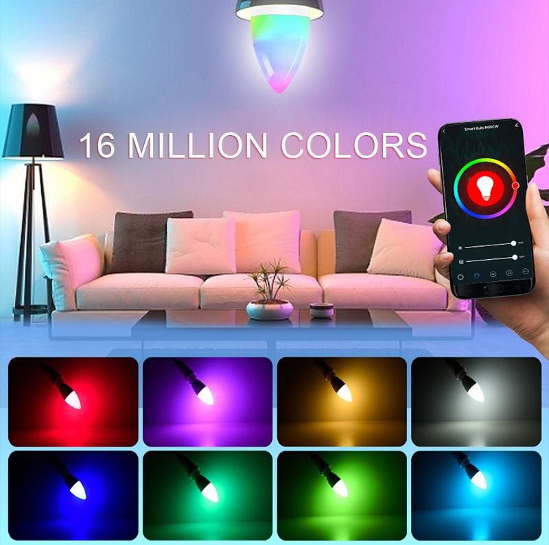 Smart Home Alexa 5W Speaker Smart RGB WiFi Light Smart LED Bulb with Alexa Google Assistant