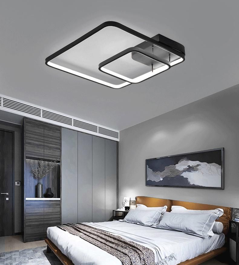 Living Room Square Aluminium Decorative LED Ceiling Lamp Light with PVC Shade, Very Popular & Fashion for Bedroom