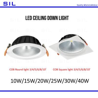 High Quality Indoor Energy Saving Round Ceiling 40W Recessed LED Downlight