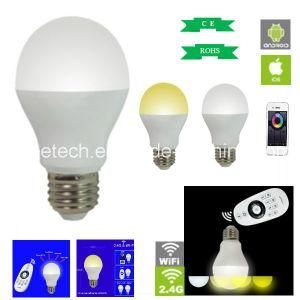 Energy Saving Bulbs 2.4G WiFi Remote Control E27 E26 B22 Optional Smart Home System 6W Ww/Cw LED Bulb
