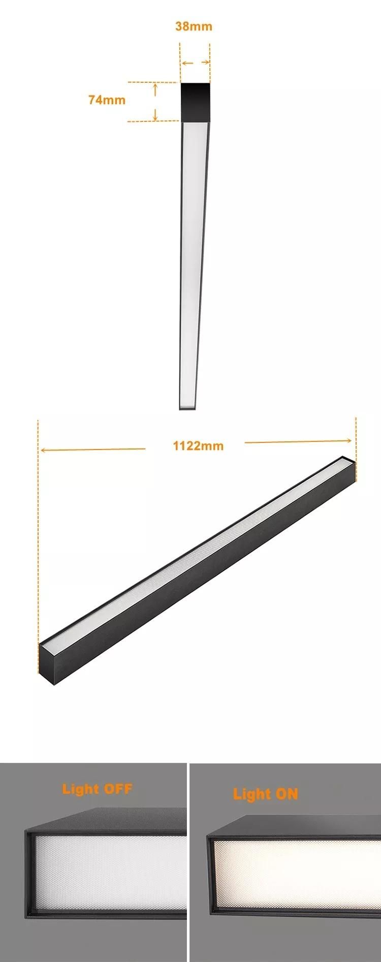 Unique Design Dali 36W 60W 80W Suspended Batten Tube Light Linear Interior LED Lighting for Office Supermarket